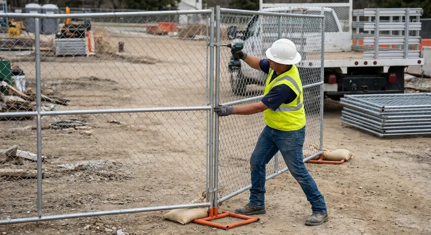 Modular fence reconfiguration system in action in Euless, TX