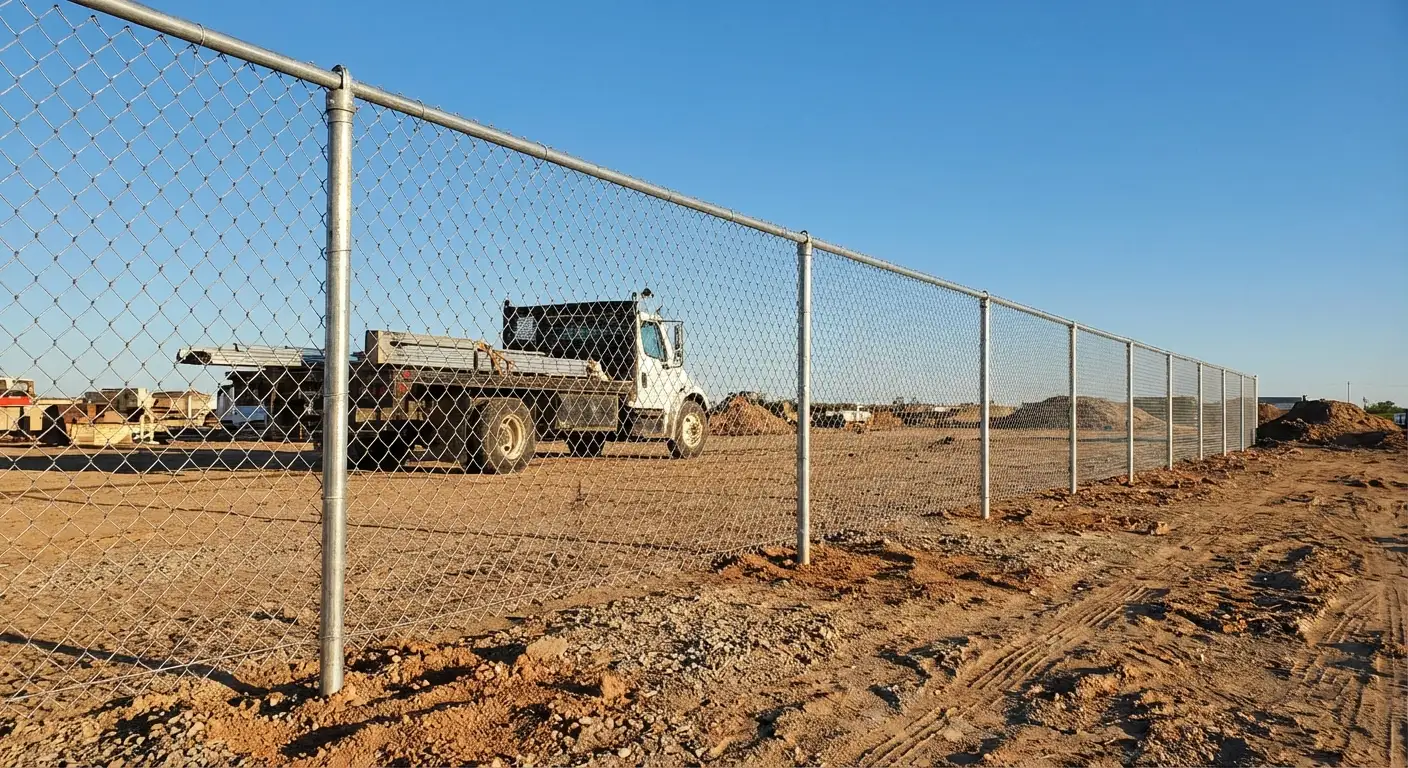 Wind-rated temporary fencing site in Euless, TX