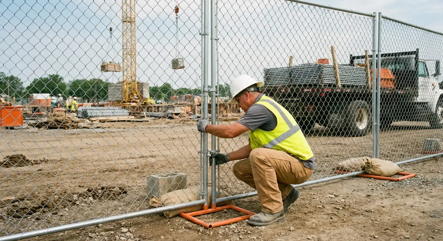 Comparison of professional fencing solutions versus DIY risks on a construction site in Euless, TX
