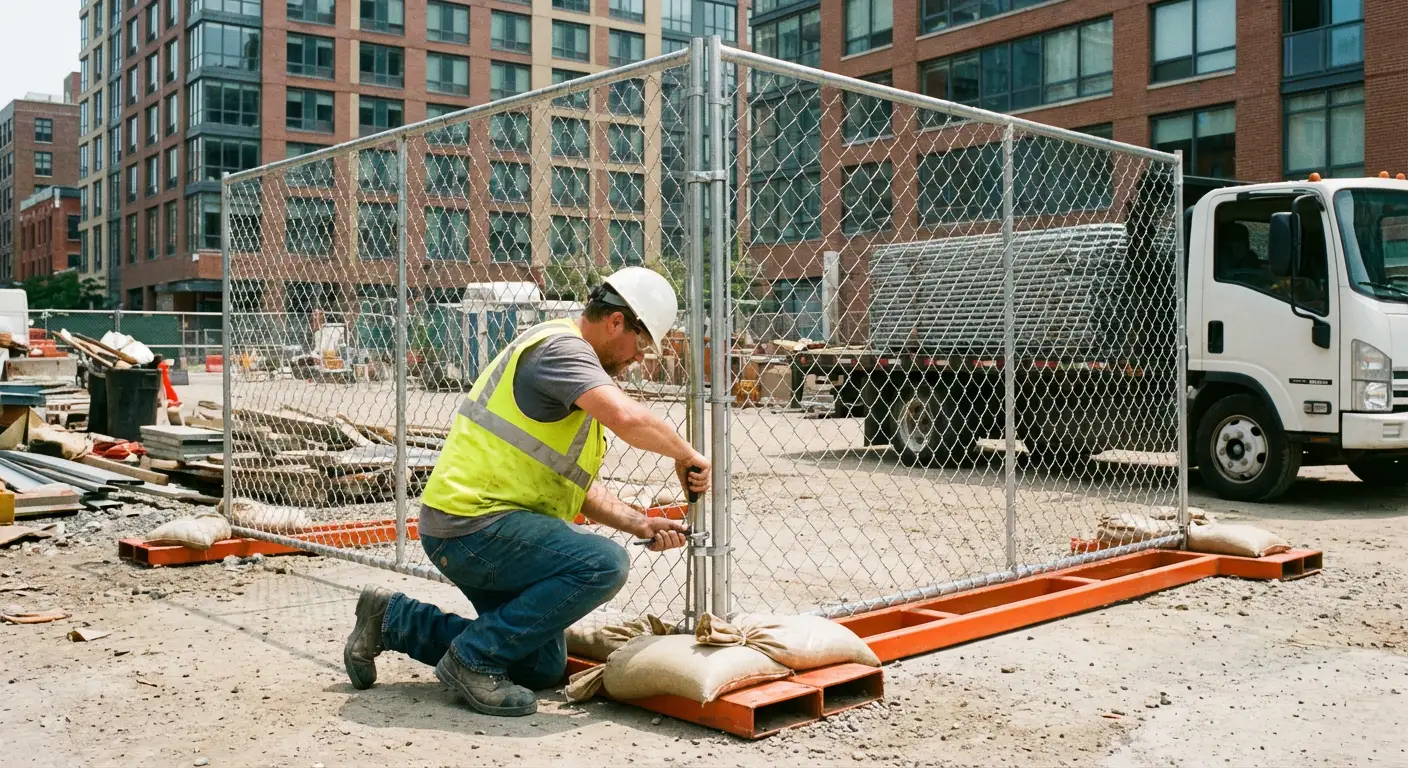 Temporary fence rental services in North Euless