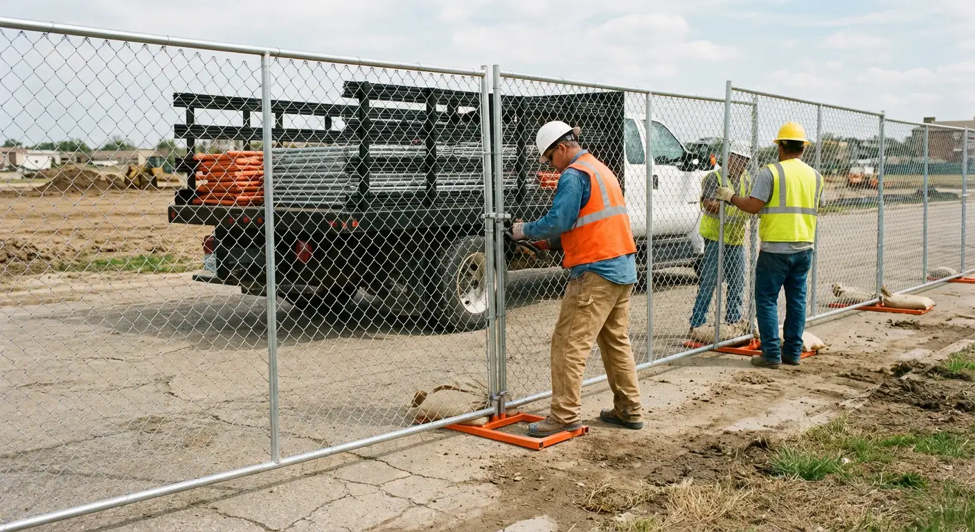 Temporary fencing deployment in Euless, TX