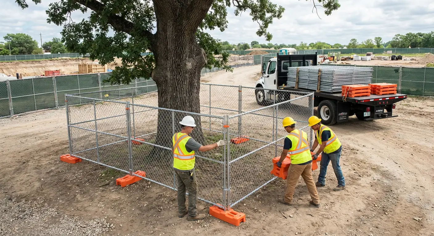 Temporary gate rental and secure perimeter fencing in Euless, TX