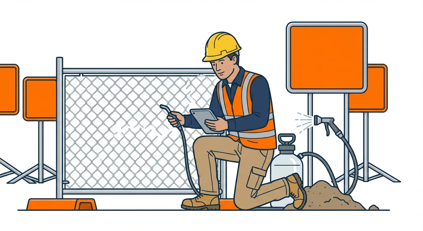 SWPPP Dust Compliance Warning Signs Infographic in Euless, TX